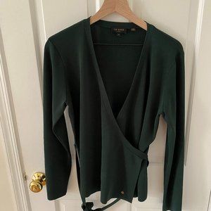 Ted Baker Gworji Wrap Top in Hunter Green
